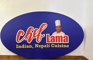 Chef lama Indian,Nepali cuisine logo